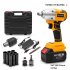 Power Impact Wrench Lithium Battery Screwdriver Socket Wrench Electric Impact Driver with 330nm Home Tools Kit US Plug