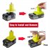 Power Wheel Adapter for Ryobi One   18v Li ion Ni cd Battery Adapter with Fuse Wire Terminal Switch