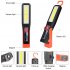 Powerful COB LED Work Light USB Rechargeable Flashlight Magnetic Handheld Worklight Outdoors Car Inspection Light With Hook Portable Flashlight For Camping Hiki