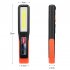 Powerful COB LED Work Light USB Rechargeable Flashlight Magnetic Handheld Worklight Outdoors Car Inspection Light With Hook Portable Flashlight For Camping Hiki