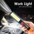 Powerful COB LED Work Light USB Rechargeable Flashlight Magnetic Handheld Worklight Outdoors Car Inspection Light With Hook Portable Flashlight For Camping Hiki