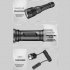 Powerful Handheld Led Flashlights Fixed Focus Usb Rechargeable Super Bright Hand Lantern For Camping Emergencies 9909 flashlight