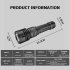 Powerful Handheld Led Flashlights Fixed Focus Usb Rechargeable Super Bright Hand Lantern For Camping Emergencies 9909 flashlight