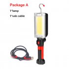 Powerful Portable Led Work Light 700lm Waterproof USB Rechargeable Red
