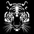 Powerful Tiger Head Car styling Motorcycle Vinyl Decal Car Sticker White