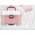 Pp Baby Bottle Storage Box Portable Easy To Clean Drain Storage  Box Pink