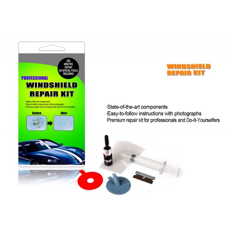 Practical Diy Car Windshield  Repair  Kit Windscreen Crack Repair Agent Auto Parts Repair Tools Old style [green packaging]