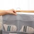 Practical Underwear Socks Storage Bag Dormitory Wardrobe Fabric Wall Hanging Bag Gray front 12 reverse 18 1pc