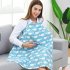 Pregnant Woman Cotton Breastfeeding Cover Shawl Gown for Outdoor  B  100 70CM