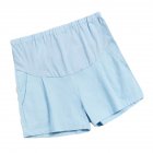 Pregnant Women Summer Shorts Casual Fashion Abdominal Shorts Maternity Light blue L