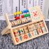 Preschool Math Learning Toy Wooden Frame Abacus With Multi Color Beads Number Alphabet Counting Clock Learning Toys Gift For Toddlers Wooden Abacus