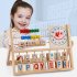 Preschool Math Learning Toy Wooden Frame Abacus With Multi Color Beads Number Alphabet Counting Clock Learning Toys Gift For Toddlers Wooden Abacus