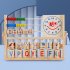 Preschool Math Learning Toy Wooden Frame Abacus With Multi Color Beads Number Alphabet Counting Clock Learning Toys Gift For Toddlers Wooden Abacus