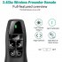 Presentation Clickers for Powerpoint Multi functional Page Turner Wireless Presenter Remote Teaching Pen Black