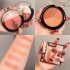 Pressed Blusher Five color High gloss Brightening Facial Palette Makeup Cosmetics No  2 five color blush