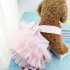 Princess Style Lace Bowknot Stripe Dress for Teddy Poodle Bichon Summer Wear
