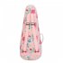 Printed Leather Ukulele Bag Cotton Soft Case Waterproof Backpack 21 inches