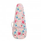 Printed Leather Ukulele Bag Cotton Soft Case Waterproof Backpack 23 inches