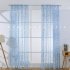 Printing Curtain Window Screen Tulle for Living Room Bedroom Balcony Decor blue 1m wide x 2m high pole