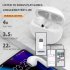 Pro6 Wireless Earbuds With Built in Microphone Noise Canceling Headphones Stereo Sound Earphones For Sports Fitness Laptop Computer blue