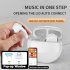 Pro6 Wireless Earbuds With Built in Microphone Noise Canceling Headphones Stereo Sound Earphones For Sports Fitness Laptop Computer blue