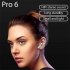 Pro6 Wireless Earbuds With Built in Microphone Noise Canceling Headphones Stereo Sound Earphones For Sports Fitness Laptop Computer blue