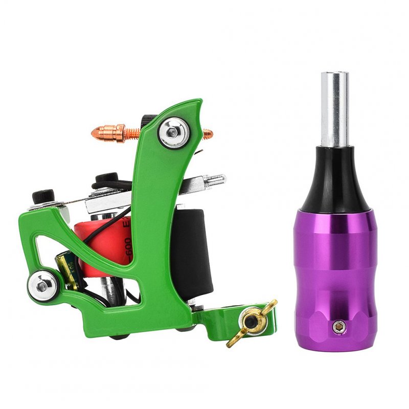 Profession Tattoo Machine Liner Shader with Aluminum Alloy Hand Shank Coil machine + purple handle