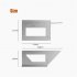 Professional 45 90 Degree Gauge Right Angle Ruler Wear resistant Measuring Woodworking Tools With Clear Scale silver