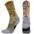 Professional Basketball Socks Thick Sports Non slip Skateboard Towel Bottom Socks yellow purple XL 43 46 