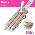 Professional Curling Iron Ceramic Triple Barrel Hair Waver Styling Tools 110 220V Hair Curler Electric Curling Tool Gold US Plug