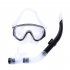 Professional Diving Mask Snorkels Set Waterproof Goggles Glasses Easy Breath Tube Set Diving Equipment blue one size