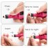 Professional Electric Manicure Machine Pen Pedicure Nail File Nail Tools 6 Bits Drill Nail Drill Machine Equipment Rose Red