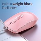 Professional G9 Office Gaming  Mouse Ultra Slim Silent Mini Ergonomic Design Usb Wired Mouse Pc Laptops Notebook Accessories pink