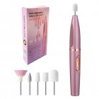 Professional Manicure Pedicure Set Electric Nail File Set Nails Care Kits Hand Foot Nail Care Trimmer Buffer Tools For Manicure Disassemble Exfoliate Remove Calluses WNJ-035 rose gold