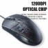 Professional Office Usb Optical Wired Gaming  Mouse Ultra Slim Silent Ergonomic Design Computer Laptops Notebook Accessories black