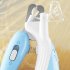 Professional Pet Nail Clipper With Ultra Bright LED Light Whale Shape Nail Scissors Claw Trimmer Tool Pet Grooming Supplies light blue 10237