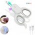 Professional Pet Nail  Clipper With Led Light Stainless Steel Non slip Handle Grooming Scissors Cutter Pet Nail Trimmer For Cats Dogs gray