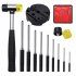 Professional Roll Pin Punch Tools Set With Hammer Woodworking Removing Repair Tools With Storage Pouch Pin punch   25MM rubber double sided hammer   two accesso