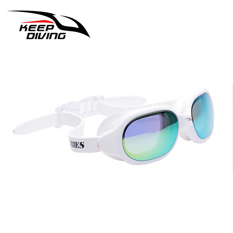 Professional Silicone myopia Swimming Goggles Anti-fog UV Swimming Glasses for Men Women diopter Sports Eyewear white