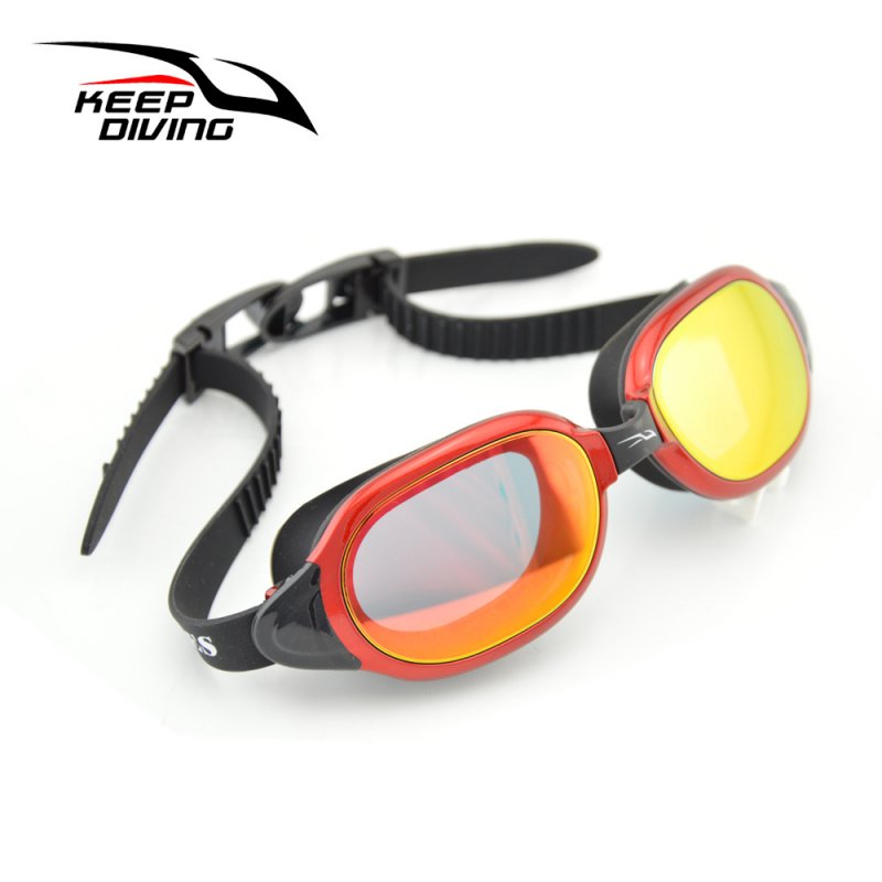 Professional Silicone myopia Swimming Goggles Anti-fog UV Swimming Glasses for Men Women diopter Sports Eyewear red