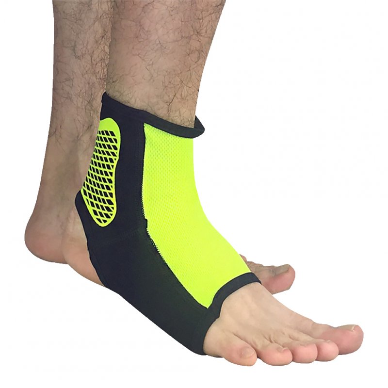 Professional Sports Ankle Support Breathable Ankle Guard Compression Socks Outdoor Basketball Football Sprain Protective Clothing Fluorescent Green L