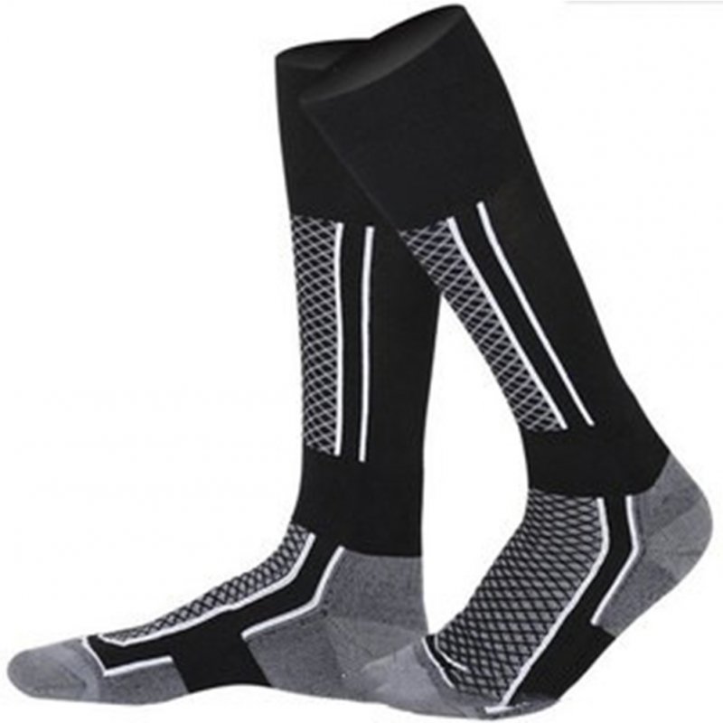 Professional Winter Sports Ski Socks Adult Children Thicken Warm Breathable Quick-drying Stockings Children gray_One size