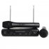 Professional Wireless Microphone System Karaoke Dual Handheld Dynamic Microphones Mic for Home Party KTV black UK plug