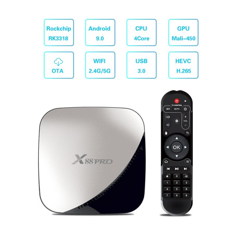 Professional X88 PRO TV BOX silver_EU 2G+16GB