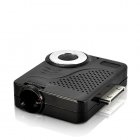 Project movies and videos from your iPhone or iPod Touch up to 25 inches diagonally with this high performance mini projector 