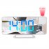 Projection Alarm Clock RGB Digital Display Projector LED Screen Loud Desk Clock LEDProjection Alarm Clock For Heavy Sleeper black