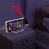 Projection Alarm Clock RGB Digital Display Projector LED Screen Loud Desk Clock LEDProjection Alarm Clock For Heavy Sleeper black