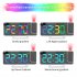 Projection Alarm Clock RGB Digital Display Projector LED Screen Loud Desk Clock LEDProjection Alarm Clock For Heavy Sleeper black