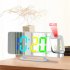 Projection Alarm Clock RGB Digital Display Projector LED Screen Loud Desk Clock LEDProjection Alarm Clock For Heavy Sleeper White
