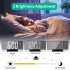 Projection Clock With USB Cable 180   Rotation Projection Alarm Clock With Temperature Show Snooze Function White shell with green letters